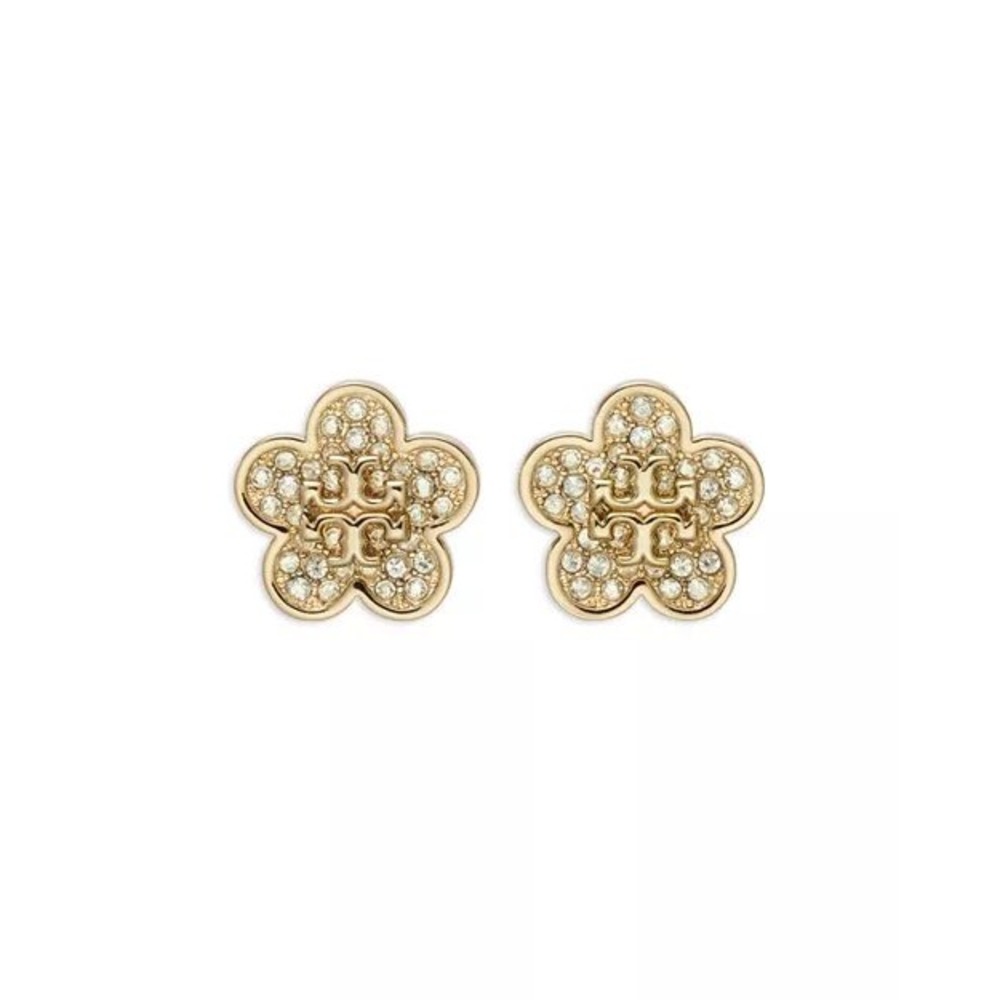Tory Burch Forget Me Not Pave Stud Earrings / NWT w/ Dustbag / $130 in Stores!